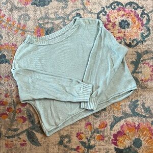 American Eagle Outfitters Green Crew Neck Sweater Relaxed Fit